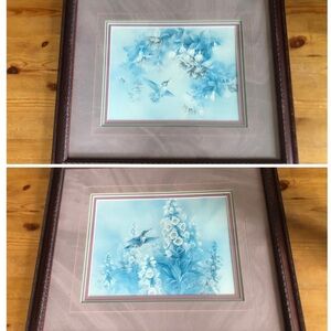 Framed Lena Liu Hummingbird Prints Signed